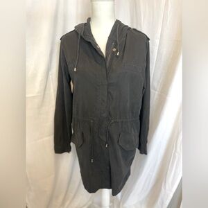 Brandy Melville Lightweight Hooded Jacket Size Small/Medium Black